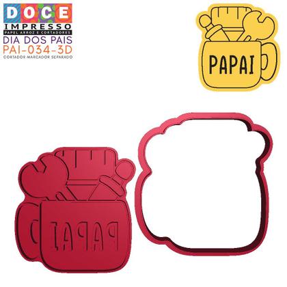 Imagem de Cortador Dia dos Pais Caneca do Papai Ferramentas