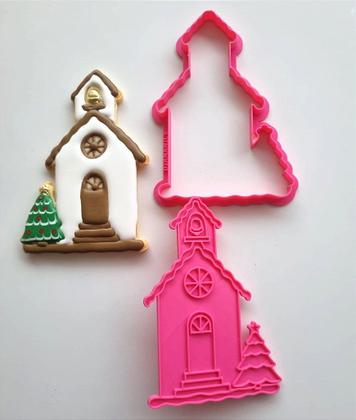 Imagem de Cortador e Marcador para Igreja Natalina - D240014 - Ideal para Massas e Pastas