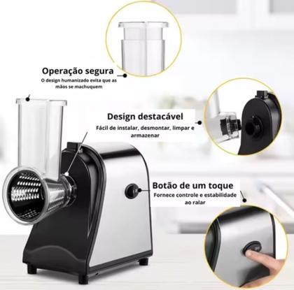 Imagem de Cortador Elétrico Automático De Vegetais Ralador 5 EM 1 Lâminas LG-X229 110V