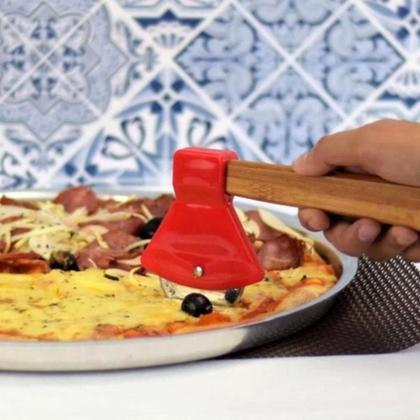 Imagem de Cortador Fatiador De Pizza Mini Machado Machadinha Lenhador