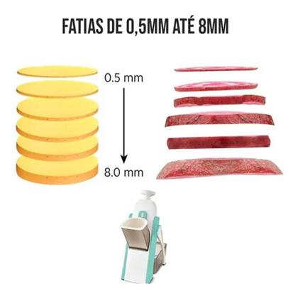 Imagem de Cortador Fatiador Legumes Triturador Alimentos Multiprocessador Batata Triturador Dobrável Manual