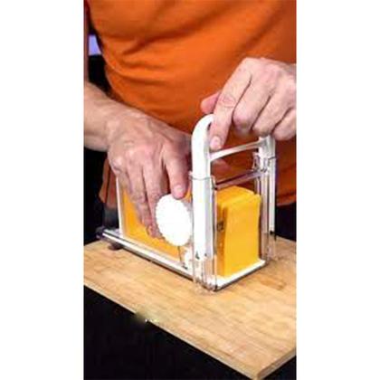 Imagem de Cortador Fatiador Ralador Queijo Presunto 4 em 1 Manual Lamina Inox Pote Hermetico Armazenamento Geladeira Cozinha Balcao Alimento