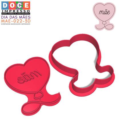 Imagem de Cortador Marcador Balão Fofo Amor Dia Mães Cute