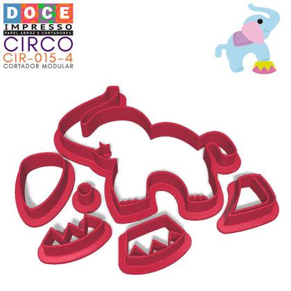 Imagem de Cortador Modular Circo Elefante Show Espetáculo Step