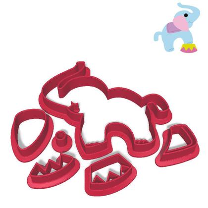 Imagem de Cortador Modular Circo Elefante Show Espetáculo Step