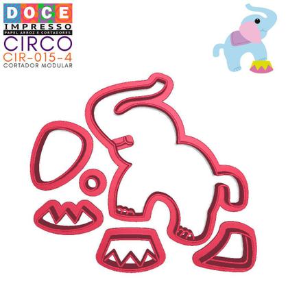 Imagem de Cortador Modular Circo Elefante Show Espetáculo Step