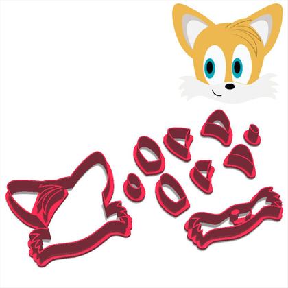 Imagem de Cortador Modular Game Ouriço Sonic Cabeça Raposa Tails
