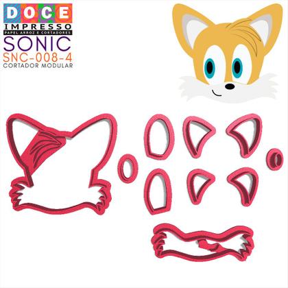 Imagem de Cortador Modular Game Ouriço Sonic Cabeça Raposa Tails