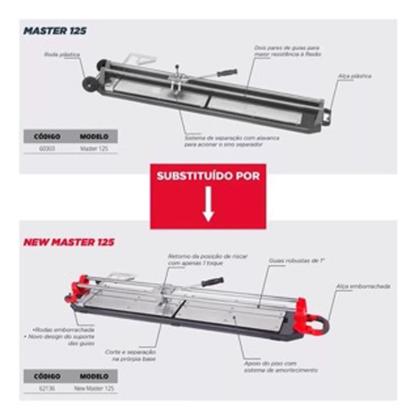 Imagem de Cortador Porcelanato Azulejo 125cm New Master 125 Cortag