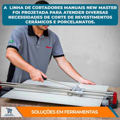 Imagem de Cortador Riscadeira New Master 75 Cortag Máquina de Corte Para Piso Porcelanato e Azulejo Espessura de Corte 12mm Tipo Manual Profissional