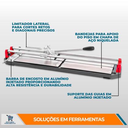 Imagem de Cortador Riscadeira New Master 75 Cortag Máquina de Corte Para Piso Porcelanato e Azulejo Espessura de Corte 12mm Tipo Manual Profissional
