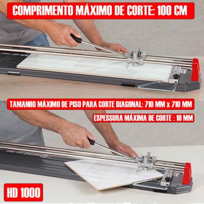 Imagem de Cortador Riscadeira Pisos E Azulejos Porcelanato HD 1000 Corta Até 100cm Cortag