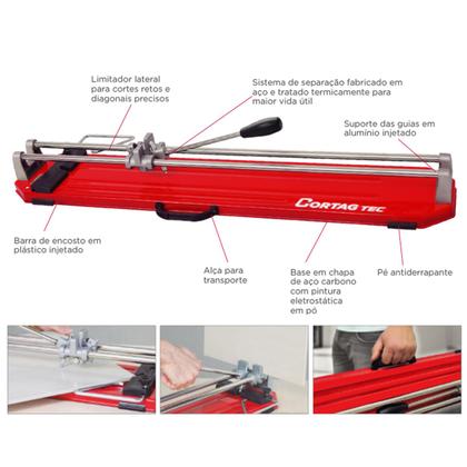 Imagem de Cortador Riscadeira Pisos E Azulejos Porcelanato Tec 90 Corta Até 90cm Cortag