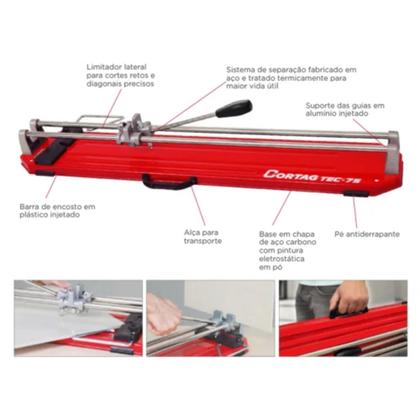 Imagem de Cortador Riscador De Piso Cerâmica Manual Tec 075 Cortag