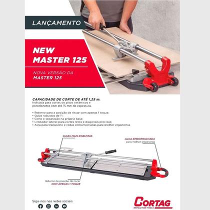 Imagem de Cortador Riscador de Piso e Porcelanato 125cm New Master 125 Cortag
