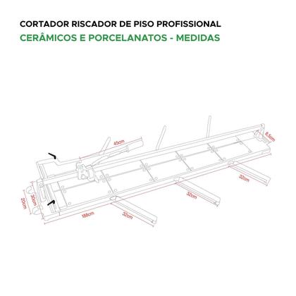Imagem de Cortador Riscador Pisos E Porcelanato Profissional 165cm