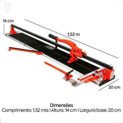 Imagem de Cortador Riscador Pisos Porcelanato Grande CFX 125cm