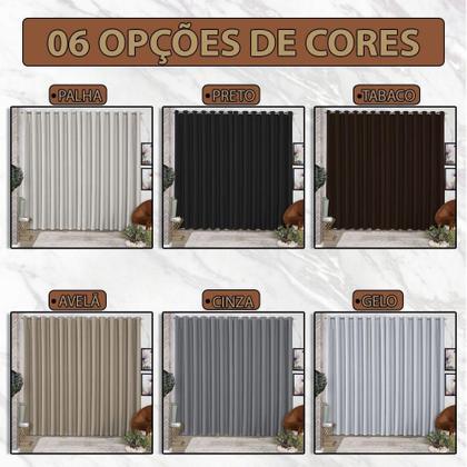 Imagem de Cortina 3 Metros Blackout De Tecido Sala Quarto Para Varão Simples