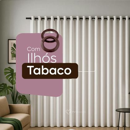 Imagem de Cortina 3 Metros Tecido Oxford Grosso 3,00 X 2,50 Largura Pra Quarto Sala Janela Varão Simples Premium