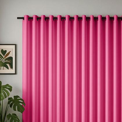 Imagem de Cortina 3 Metros Tecido Oxford Grosso 3,00 X 2,50 Largura Pra Quarto Sala Janela Varão Simples Premium