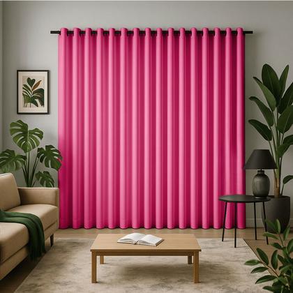 Imagem de Cortina 3 Metros Tecido Oxford Grosso 3,00 X 2,50 Largura Pra Quarto Sala Janela Varão Simples Premium