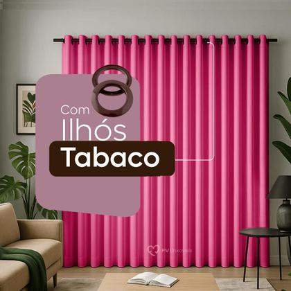 Imagem de Cortina 3 Metros Tecido Oxford Grosso 3,00 X 2,50 Largura Pra Quarto Sala Janela Varão Simples Premium