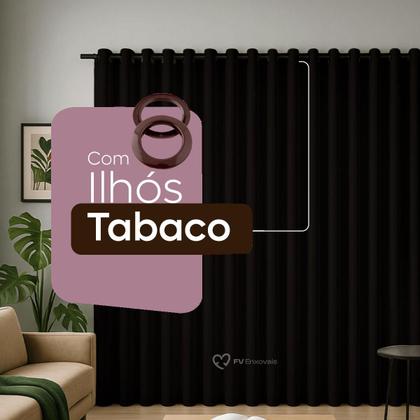 Imagem de Cortina 3 Metros Tecido Oxford Grosso 3,00 X 2,50 Largura Pra Quarto Sala Janela Varão Simples Premium