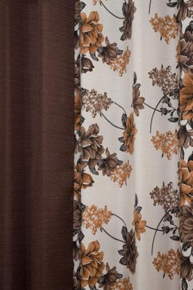 Imagem de Cortina 4 Metros Estampada Floratta Para Quarto Ou Sala Tecido Rustico