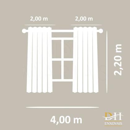 Imagem de Cortina 4 Metros Largura Tecido Microfibra Várias Cores e Altura