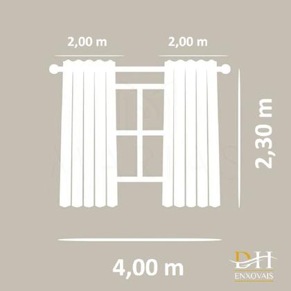 Imagem de Cortina 4 Metros Largura Tecido Microfibra Várias Cores e Altura