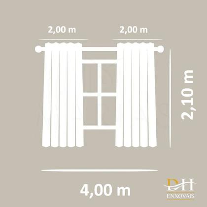 Imagem de Cortina 4 Metros Largura Tecido Microfibra Várias Cores e Altura