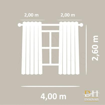 Imagem de Cortina 4 Metros Largura Tecido Microfibra Várias Cores e Altura