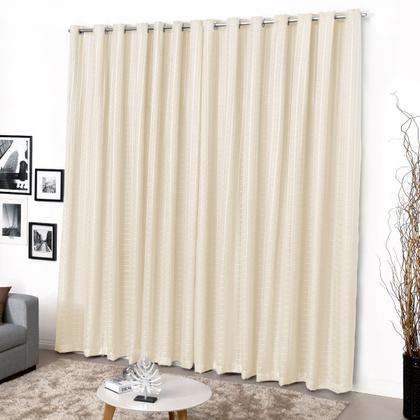 Imagem de Cortina 4,00x2,20 Microfibra C/voil Xadrez Quarto Ou Sala