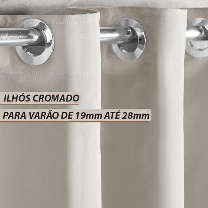 Imagem de Cortina 5 Metros Blackout De Tecido Com Voil 5,00x2,70