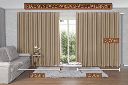 Imagem de Cortina 5 Metros Sala Blackout De Tecido Blecaute Quarto 5,00x2,70