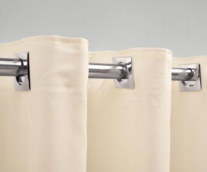 Imagem de Cortina 6 Metros Branca e Palha De Voil Com Forro Tecido Microfibra