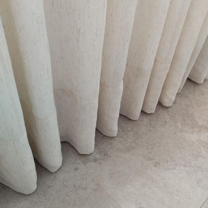 Imagem de Cortina Alto Padrão De Linho Com Microfibra Varão Trilho Suiço 4,00x2,60