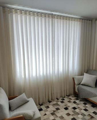 Imagem de Cortina Alto Padrão De Linho Com Microfibra Varão Trilho Suiço 4,00x2,60