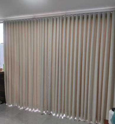 Imagem de Cortina Alto padrão Voal Gaze Linho Com Forro Leve Microfibra 10x2,6