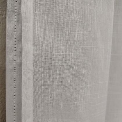 Imagem de Cortina Alto Padrão Wave Trilho Suíço Duplo  Voil Linho Com Forro Blackout 6,00x2,50