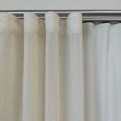Imagem de Cortina Alto Padrão Wave Trilho Suíço Duplo  Voil Linho Com Forro Blackout 6,00x2,50