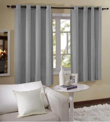 Imagem de Cortina Barcelona Para Sala Com Ilhos Cromado 2x1,80 Admirare