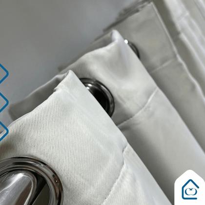 Imagem de Cortina Blackout 2,80 x 1,80 Com Voil Para Sala Quarto Escritoriol Tecido Forro Corta Luz Grosso Ilhós Cromados