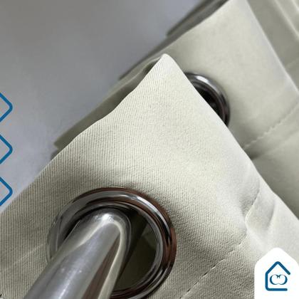 Imagem de Cortina Blackout 2,80 x 1,80 Com Voil Para Sala Quarto Escritoriol Tecido Forro Corta Luz Grosso Ilhós Cromados