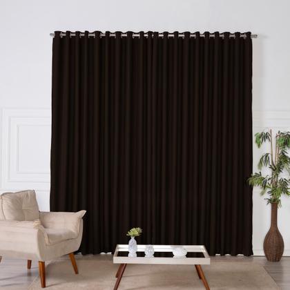 Imagem de Cortina Blackout 3,00 x 2,50 Tecido Grosso Blecaute 3 Metros Corta Luz 100% Janela Quarto Sala Varao