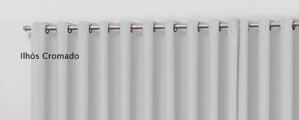 Imagem de Cortina Blackout 3m x 2,50m Corta Luz em tecido com Ilhós