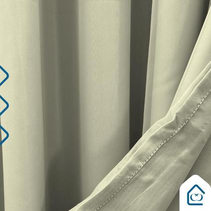 Imagem de Cortina Blackout 4,00 x 2,80 Com Voil Para Sala Quarto Escritoriol Tecido Forro Corta Luz Grosso Ilhós Cromados