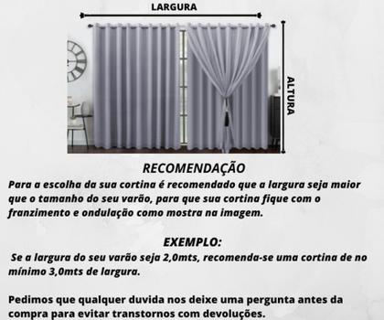 Imagem de Cortina Blackout 70%  corta luz 4,00x2,20 em Tecido