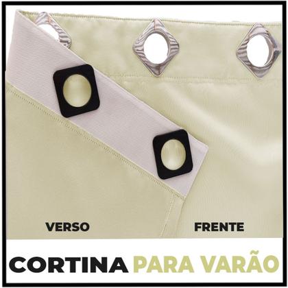 Imagem de cortina blackout Berlim bloqueia luz 8 x 2,90 sala palha