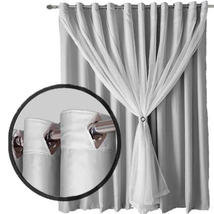 Imagem de Cortina Blackout/Blecaute ana 6 x 2,70 quarto sala palha